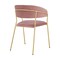 Armen Living Nara Modern Pink Velvet and Gold Metal Leg Dining Room Chairs, PK2 LCNRSIGLPNK - alternate 4